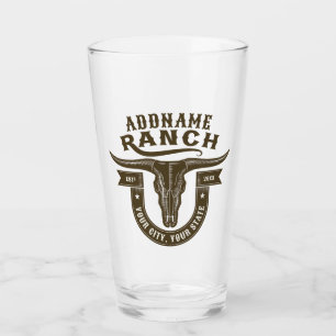 NOMBRE Personalizado Bull Steer Skull Western Ranc