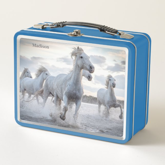 Nombre personalizado caballos blancos (Anverso)