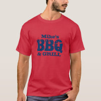Nombre personalizado camiseta BBQ para chicos geni