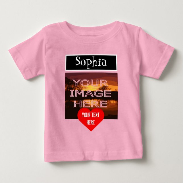 Nombre personalizado Camiseta para bebés personali (Anverso)