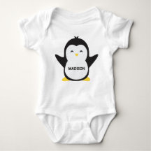 Nombre personalizado camisetas lindos de pingüino