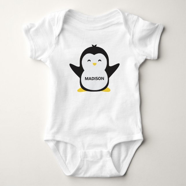 Nombre personalizado camisetas lindos de pingüino (Anverso)