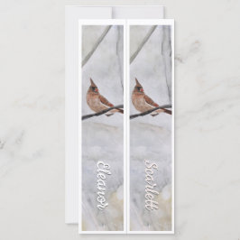 Nombre personalizado Cardenal de invierno Dos marc