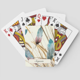 Nombre personalizado cartas de póquer acuarela ros