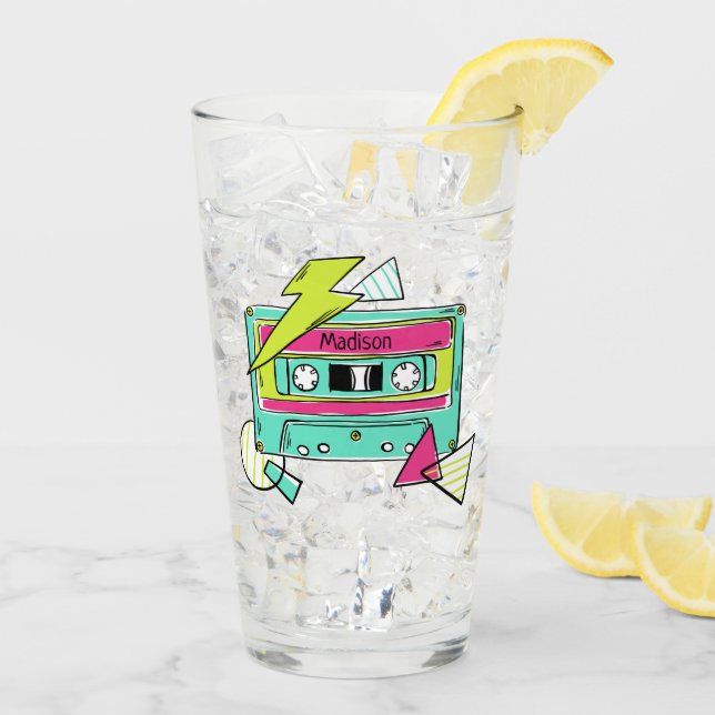 Nombre personalizado Casette Tape pint (Reverso (hielo))