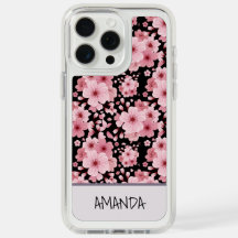 Nombre personalizado Cerezo Blossom patrón floral 