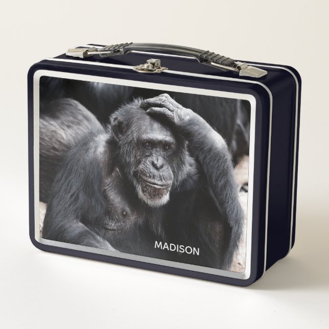 Nombre personalizado chimpancé viejo (Anverso)