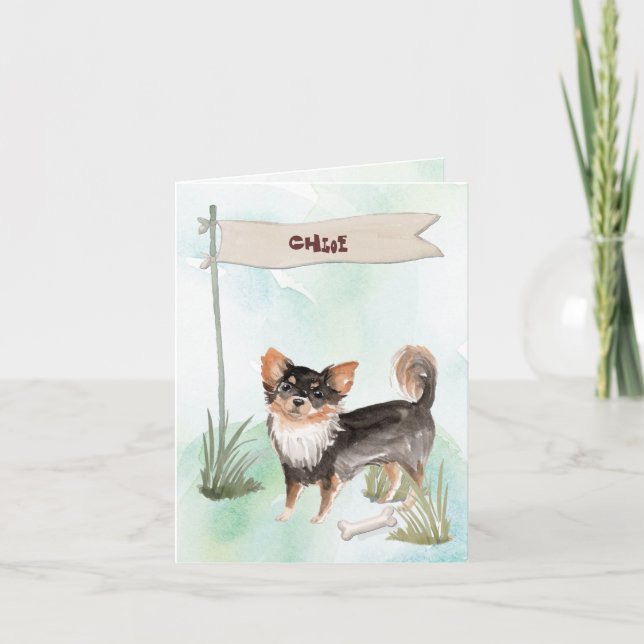 Nombre personalizado Chocolate Lab Mascota Perro (Anverso)