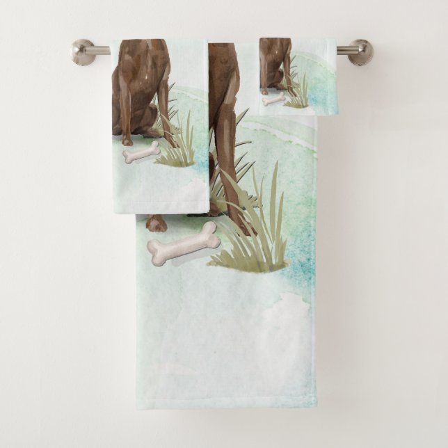 Nombre personalizado Chocolate Lab Mascota Perro (In situ)