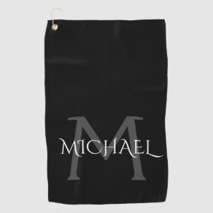 Nombre personalizado clásico y toalla de golf ini