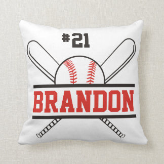 Nombre personalizado Cojín decorativo Bats de béis