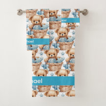 Nombre personalizado conjunto de toallas de baño d