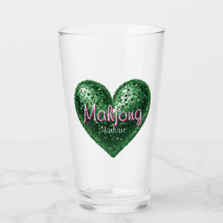 Nombre personalizado Corazón de Purpurina Verde Ro
