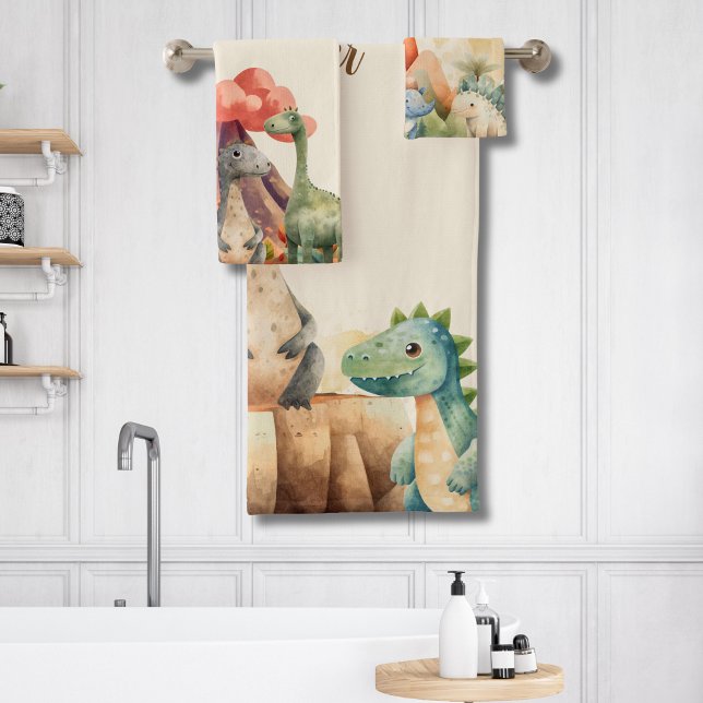 Nombre personalizado Cute acuarela dinosaurio (Subido por el creador)