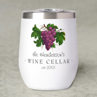 Nombre personalizado de bodega de vinos con uvas