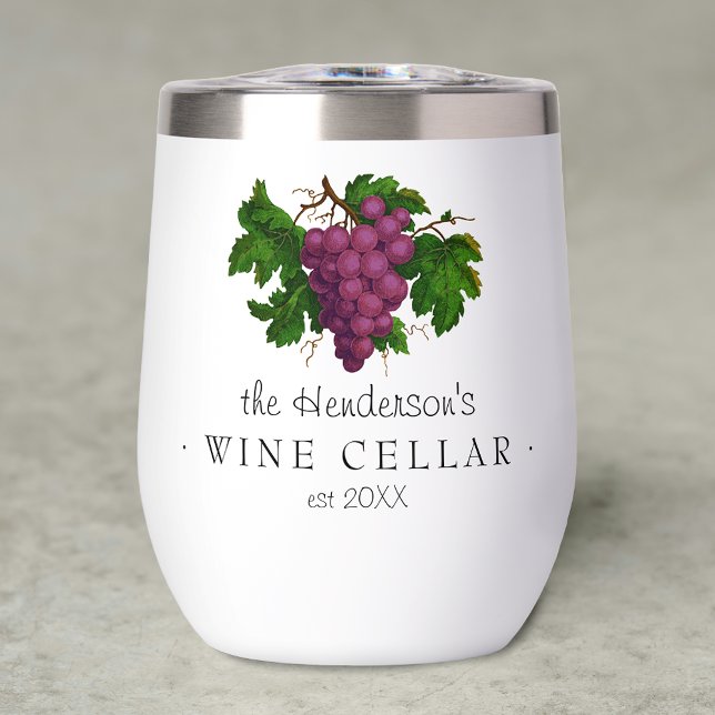 Nombre personalizado de bodega de vinos con uvas (Subido por el creador)