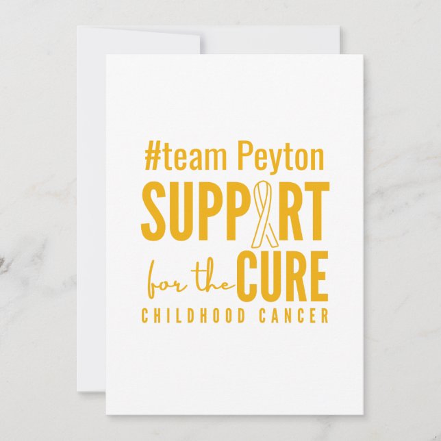 nombre personalizado de cáncer infantil Tarjetas d (Anverso)