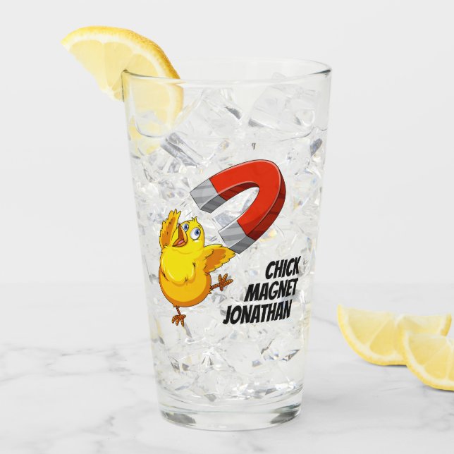 Nombre personalizado de Chick Magnet (Anverso (hielo))