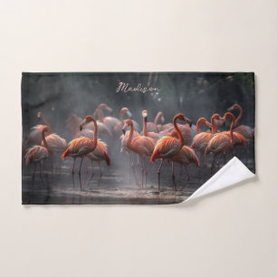 Nombre personalizado de Flamingos tropicales