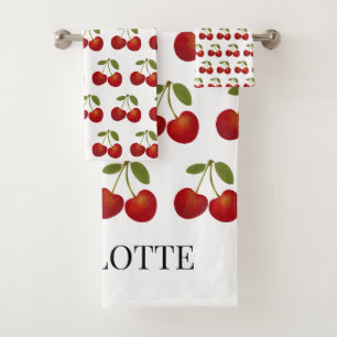 Nombre personalizado de fruta de cerezas rojas