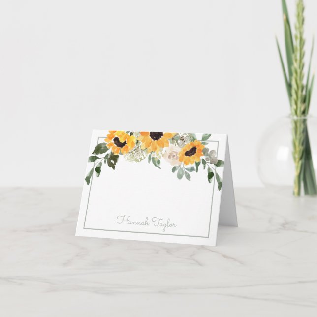 Nombre personalizado de girasol (Anverso)