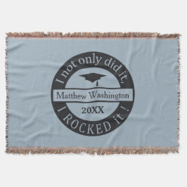 Nombre personalizado de graduación y manta de lanz