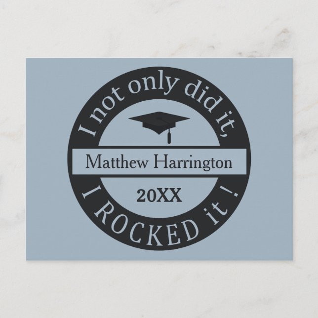 Nombre personalizado de graduación y postal del añ (Anverso)