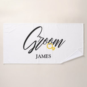 Nombre personalizado de Groom con anillo de oro Be