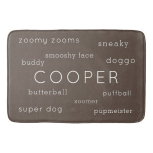 Nombre personalizado de la alfombra de perro plana