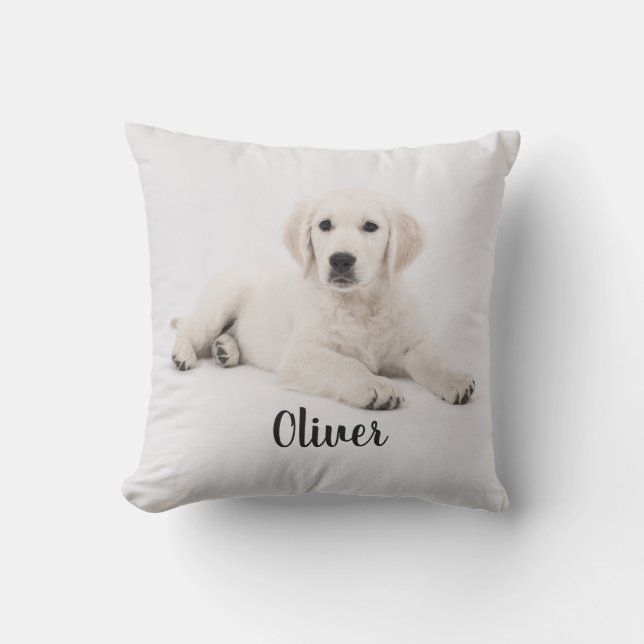 Nombre personalizado de la almohada del perro del  (Anverso)