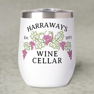 Nombre personalizado de la bodega de vinos Uvas