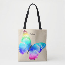 Nombre personalizado de la bolsa de Tote de maripo