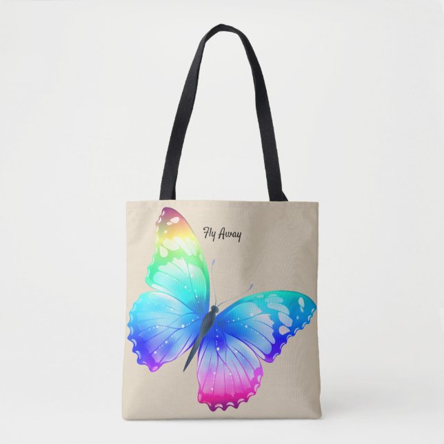 Nombre personalizado de la bolsa de Tote de maripo (Anverso)
