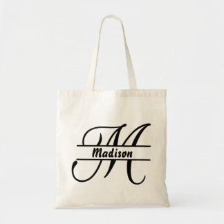 nombre personalizado de la bolsa de tote, letra pe