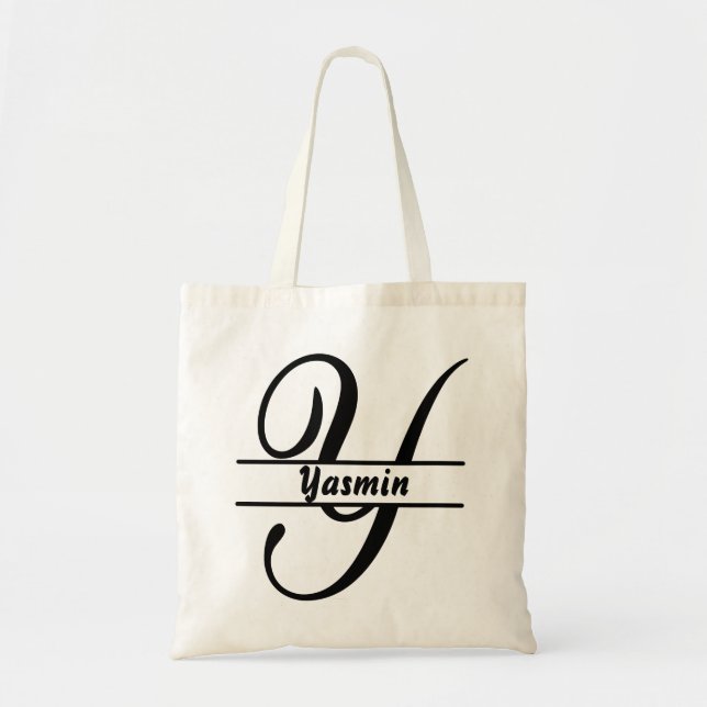 nombre personalizado de la bolsa de tote, letra pe (Frente)