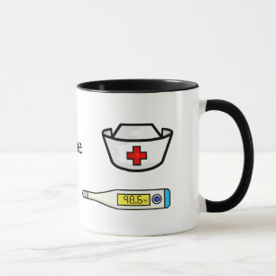 Nombre personalizado de la taza de gráficos médico