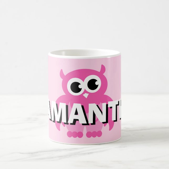 Nombre personalizado de la taza de los niños con d (Centro)