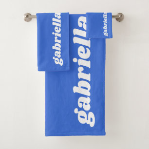 Nombre personalizado de la tipografía retro   Azul