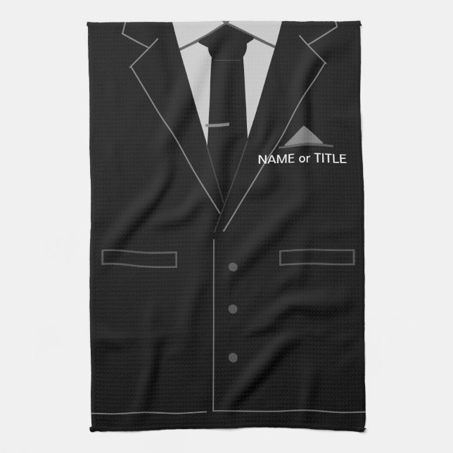 Nombre personalizado de la toalla de cocina de neg (Vertical)