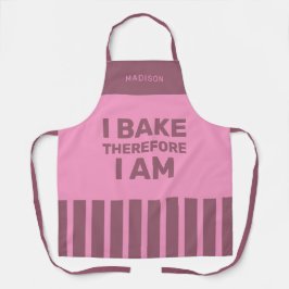 Nombre personalizado de los delantales de Baker