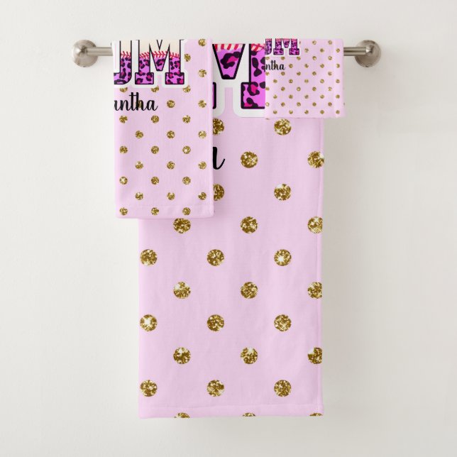 Nombre personalizado de mamá de Softball | Punto d (In situ)