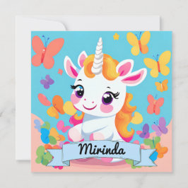 Nombre personalizado de mariposa de unicornio de b