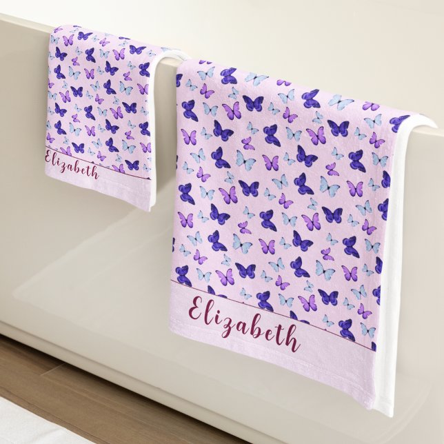 Nombre personalizado de mariposa rosa y morada Gir (Subido por el creador)