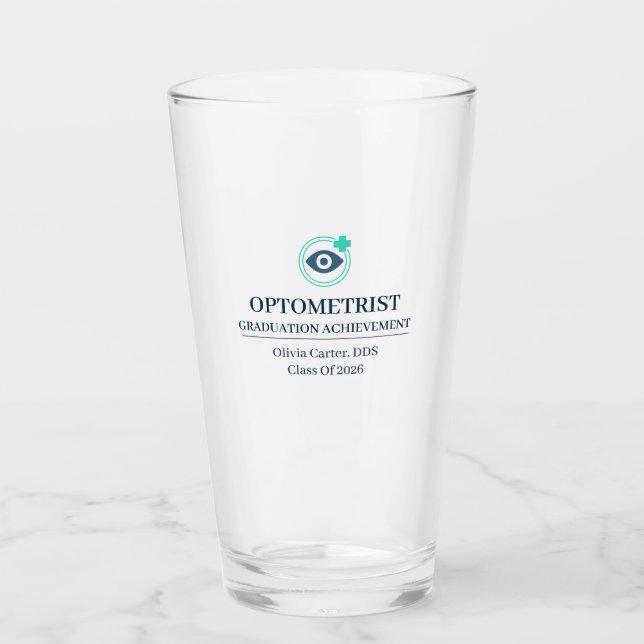 Nombre personalizado de optometrista desde año (Anverso)