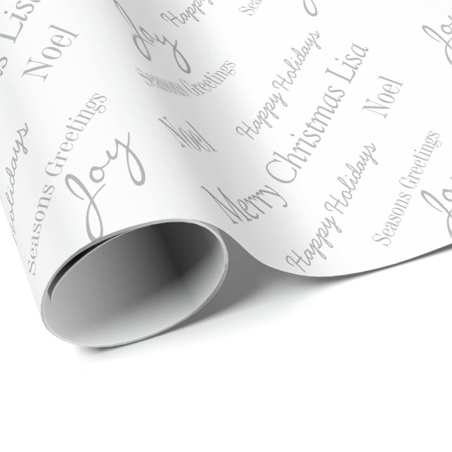 Nombre personalizado de papel de ajuste de navidad (Esquina del rollo)