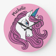Nombre personalizado de unicornio y relojes de par