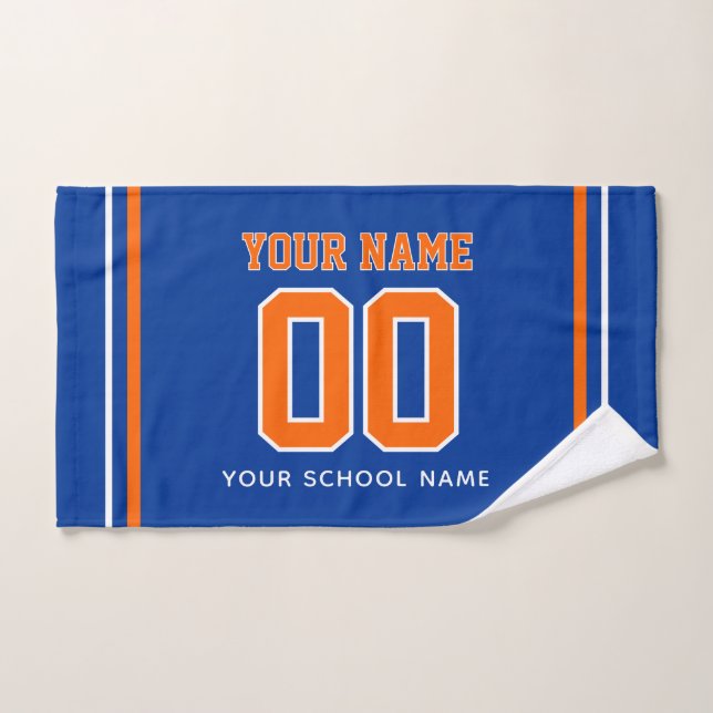 Nombre personalizado de voleibol y número de camis (Toalla de mano)