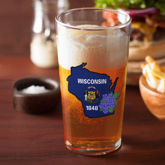 Nombre personalizado de Wisconsin Flag y Flower Bl (Subido por el creador)