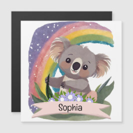 Nombre personalizado del bebé de Koala Arcoiris
