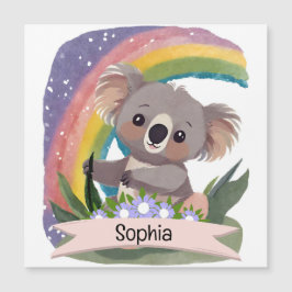 Nombre personalizado del bebé de Koala Arcoiris